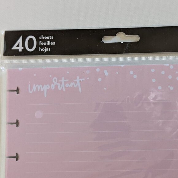 NWT Happy Planner 40 pgs 'Important' Multi Color Classic Sheet Filler Paper Pack - Picture 4 of 6